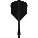 Fluturas si tija darts Mission Force 90 Vortex negru, fluturas No6 si tija medie