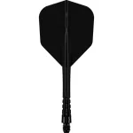 Fluturas si tija darts Mission Force 90 Vortex negru, fluturas No6 si tija lunga