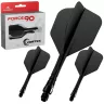   Fluturas si tija darts Mission Force 90 Vortex negru, fluturas No6 si tija lunga