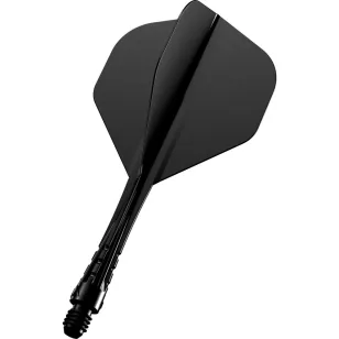 Fluturas si tija darts Mission Force 90 Vortex negru, Fluturas No2 si tija medie