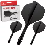 Fluturas si tija darts Mission Force 90 Vortex negru, Fluturas No2 si tija medie