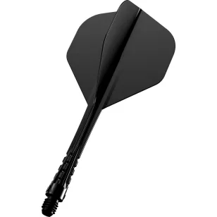 Fluturas si tija darts Mission Force 90 Vortex negru, fluturas No2 si tija lunga