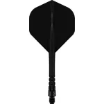 Fluturas si tija darts Mission Force 90 Vortex negru, fluturas No2 si tija lunga