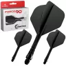 Fluturas si tija darts Mission Force 90 Vortex negru, fluturas No2 si tija lunga