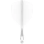 Fluturas si tija darts Mission Force 90 Vortex alb, fluturas No6 si tija scurta