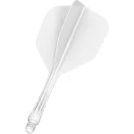 Fluturas si tija darts Mission Force 90 Vortex alb, fluturas No6 si tija medie
