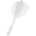 Fluturas si tija darts Mission Force 90 Vortex alb, fluturas No6 si tija lunga