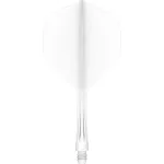 Fluturas si tija darts Mission Force 90 Vortex alb, fluturas No2 si tija medie