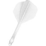Fluturas si tija darts Mission Force 90 Vortex alb, fluturas No2 si tija lunga