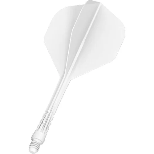Fluturas si tija darts Mission Force 90 Vortex alb, fluturas No2 si tija lunga