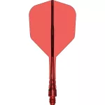 Fluturas si tija darts Mission Force 90 Vortex transparent rosu, fluturas No6 si tija medie