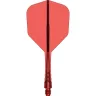   Fluturas si tija darts Mission Force 90 Vortex transparent rosu, fluturas No6 si tija medie