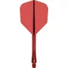   Fluturas si tija darts Mission Force 90 Vortex transparent rosu, fluturas No6 si tija lunga