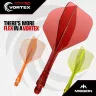   Fluturas si tija darts Mission Force 90 Vortex transparent rosu, fluturas No6 si tija lunga