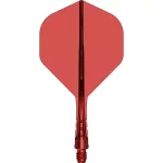 Fluturas si tija darts Mission Force 90 Vortex transparent rosu,fluturas No2 si tija scurta
