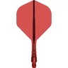   Fluturas si tija darts Mission Force 90 Vortex transparent rosu,fluturas No2 si tija scurta