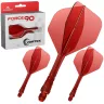   Fluturas si tija darts Mission Force 90 Vortex transparent rosu,fluturas No2 si tija scurta