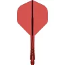   Fluturas si tija darts Mission Force 90 Vortex transparent rosu, fluturas No2 si tija medie