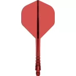 Fluturas si tija darts Mission Force 90 Vortex transparent rosu, fluturas No2 si tija lunga