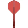   Fluturas si tija darts Mission Force 90 Vortex transparent rosu, fluturas No2 si tija lunga