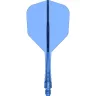   Fluturas si tija darts Mission Force 90 Vortex albastru tranparent, fluturas No6 si tija medie
