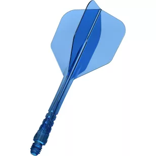   Fluturas si tija darts Mission Force 90 Vortex tranparent albastru, fluturas No6 si tija lunga