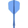   Fluturas si tija darts Mission Force 90 Vortex tranparent albastru, fluturas No6 si tija lunga