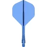   Fluturas si tija darts Mission Force 90 Vortex transparent albastru, fluturas No2 si tija medie