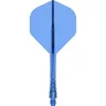   Fluturas si tija darts Mission Force 90 Vortex transparent albastru, fluturas No2 si tija lunga