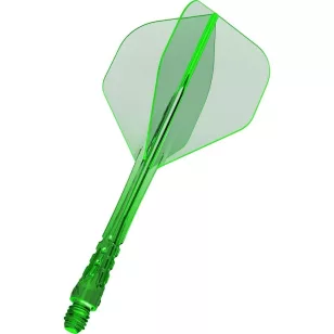   Fluturas Darts si Tija Mission Force 90 Vortex – Verde Transparent, No2 si Tija Lunga
