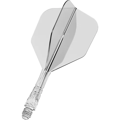 Fluturas si tija darts Mission Force 90 Vortex transparent, fluturas No6 si tija scurta