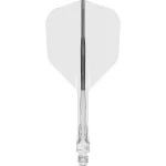 Fluturas si tija darts Mission Force 90 Vortex transparent, fluturas No6 si tija medie