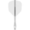   Fluturas si tija darts Mission Force 90 Vortex transparent, fluturas No6 si tija medie