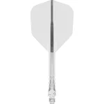Fluturas si tija darts Mission Force 90 Vortex transparent, fluturas No6 si tija lunga