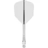   Fluturas si tija darts Mission Force 90 Vortex transparent, fluturas No6 si tija lunga