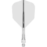 Fluturas si tija darts Mission Force 90 Vortex transparent, fluturas No2 si tija scurta