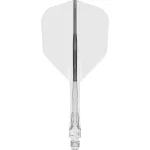 Fluturas si tija darts Mission Force 90 Vortex transparent, fluturas No2 si tija medie