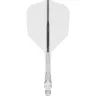   Fluturas si tija darts Mission Force 90 Vortex transparent, fluturas No2 si tija medie