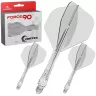   Fluturas si tija darts Mission Force 90 Vortex transparent, fluturas No2 si tija medie