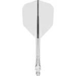 Fluturas si tija darts Mission Force 90 Vortex transparent, fluturas No2 si tija lunga