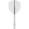   Fluturas si tija darts Mission Force 90 Vortex transparent, fluturas No2 si tija lunga
