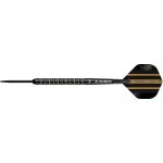 Set darts Mission steel Mike De Decker, negru-auriu PVD, 24g, 95% tungsten