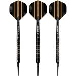 Set darts Mission soft Mike De Decker negru-auriu PVD 20g, 95% wolfram