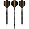Set darts Mission soft Mike De Decker negru-auriu PVD 20g, 95% wolfram
