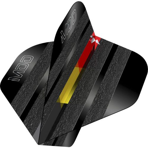 Fluturasi darts Mission Mike De Decker, negru, No2, standard, 100 microni