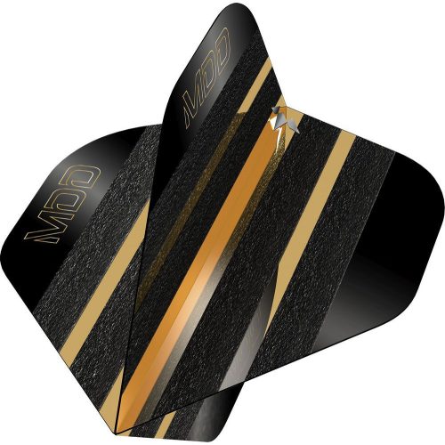 Fluturasi darts Mission Mike De Decker, negru-auriu, No2, standard, 100 microni