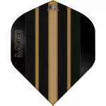 Fluturasi darts Mission Mike De Decker, negru-auriu, No2, standard, 100 microni