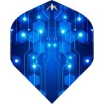 Set sageti darts Mission steel ION, argintiu-albastru, 95% wolfram