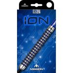 Set sageti darts Mission steel ION, argintiu-albastru, 95% wolfram