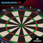 Tinta darts sisal -  Mission Samurai 4 - cu sarma ascutita neagra